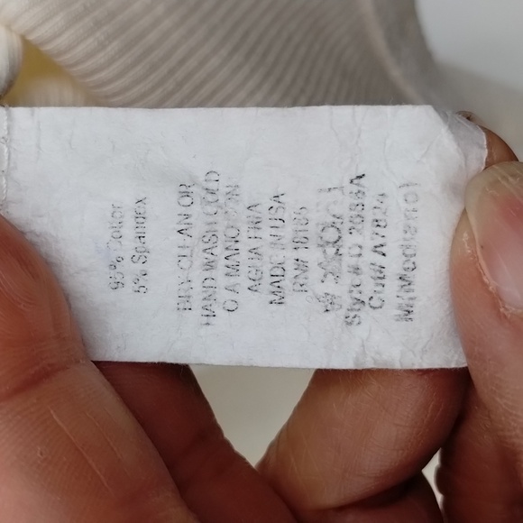 Victoria + Sophia cream ribbed cotton dress size medium circle opening in back - Picture 10 of 10